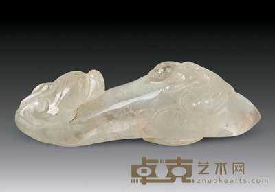 清 水晶龙带勾 长11cm